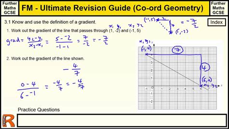 Coordinate Geometry Gradients Of Lines Ultimate Revision Guide For Further Maths Gcse Youtube