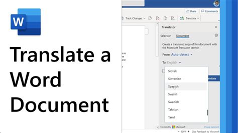 How To Translate A Word Document Supports Over 70 Languages YouTube