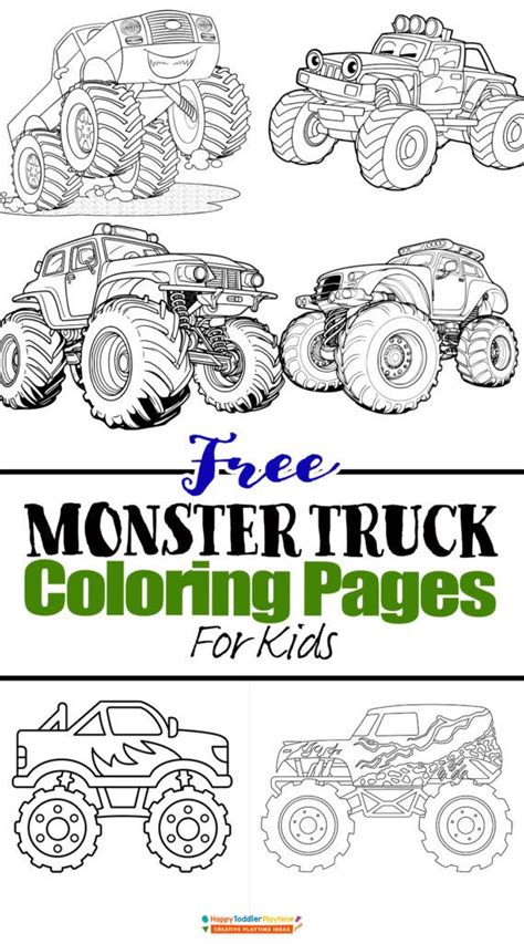 Free Printable Hot Wheels Monster Truck Coloring Pages For Kids