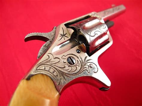 Colt New Line Revolver Made Factory Engraved W Ivory