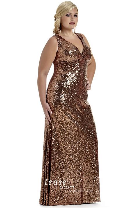 Plus Size Copper Formal Prom Gown Copper Dress Dresses Plus Size