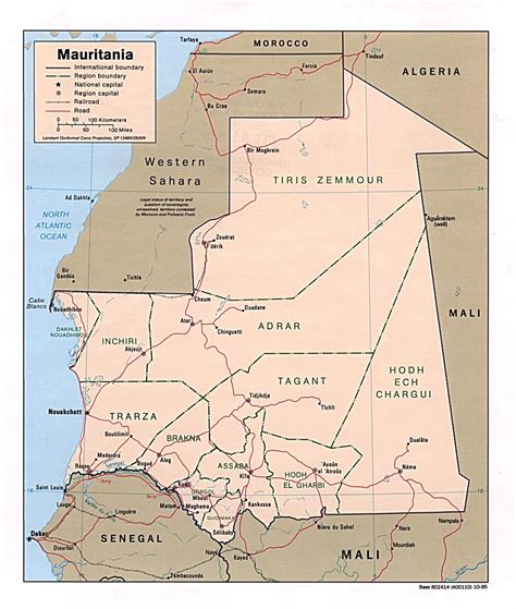 Mauritania Map - Mauritania