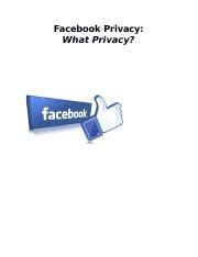 Santos Klaudine Kyle K CASE STUDY MIS 1 Docx Facebook Privacy What