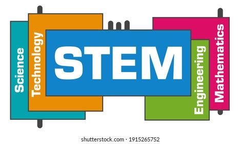 stem science technology engineering mathematics text stock illustration