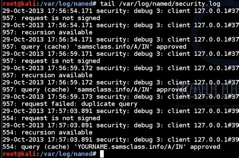 Cnit 40 Proj 6 Dns Logging On Linux With Bind 15 Pts