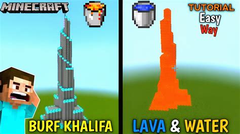 Minecraft How To Build BURJ Khalifa In Minecraft Tutorial Easy Way