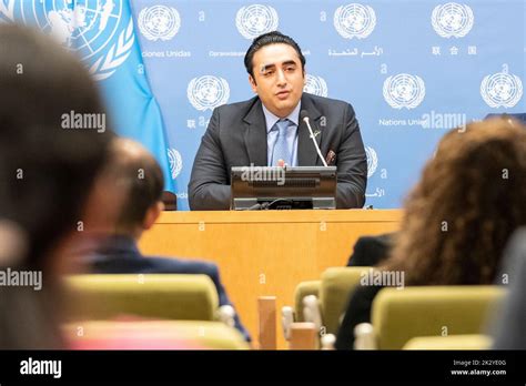 New York Ny September 23 2022 Press Briefing By Bilawal Bhutto Zardari Minister For