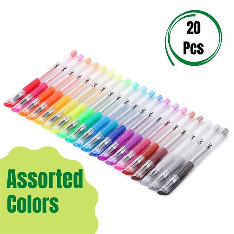 Mr Pen Glitter Gel Pens Assorted Colors 20 Pcs Glitter Pens