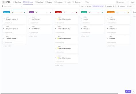 Excel Clickup Sipoc