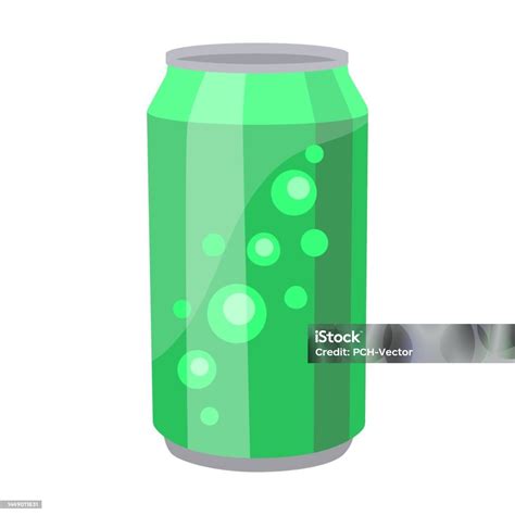 Sweet Sodas In Aluminum Can Vector Illustration Of Fizzy Cold Energy