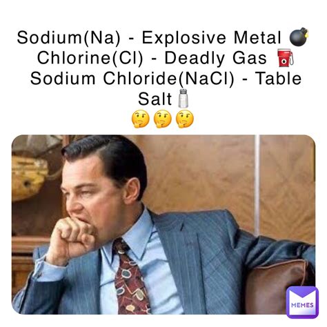 Sodium Na Explosive Metal Chlorine Cl Deadly Gas Sodium