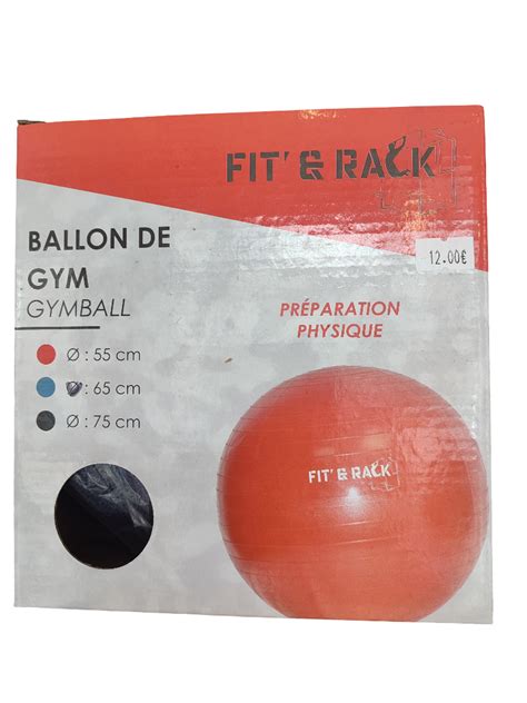 Ballon De Gym Bleu Fit And Rack Gym Tonic