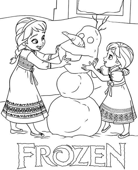 Elsa I Anna Jako Dzieci Lepi Ba Wanka Kolorowanka Frozen