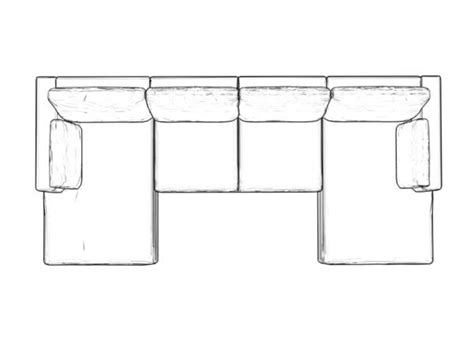 Double Chaise Sectional Sofas - U Shape Couch with Dual Chaise