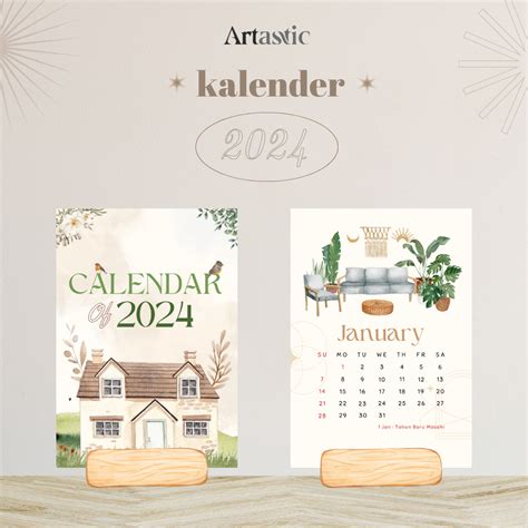 Jual Kalender Aesthetic 2024 Kalender Estetik 2024 Kalender