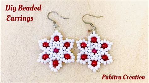 Easy Beaded Flower Earrings How To Make Beaded Earrings Seed Bead