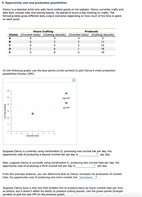 Solved 5 Opportunity Cost And Production Possibilities Chegg