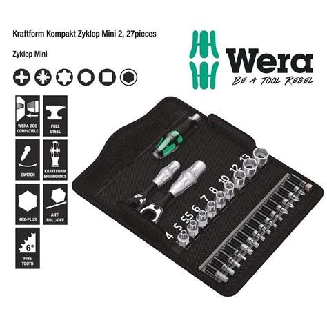 Jual Wera Tool Kit Set Wera Kraftform Kompakt Zyklop Mini