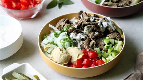 Middle Eastern Spiced Beef Shawarma Bowls Recipe