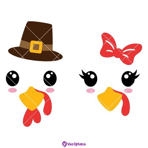 Turkey Svg Bundle Boy And Girl Svg Thanksgiving Svg Cut File Cricut Png Vector Vectplace