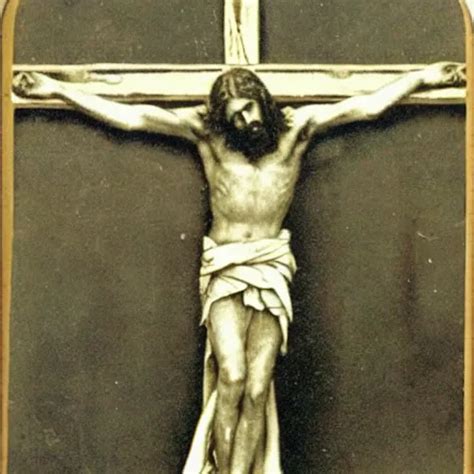 A Old Vintage Photo Of The Crucifixion Of Jesus Stable Diffusion