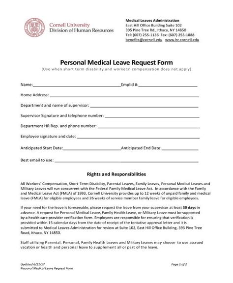 Sick Leave Form Template Doctemplates