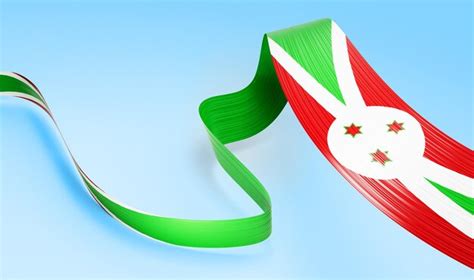 Premium Photo 3d Flag Of Burundi 3d Waving Ribbon Flag Isolated On