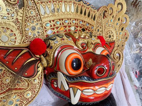 Barong Bali Mask Calonarang Balinese Mythology Balinese Wood Etsy