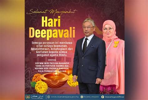 Agong Raja Permaisuri Ucap Selamat Menyambut Deepavali Astro Awani