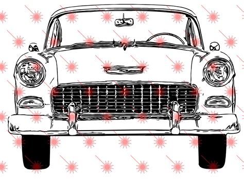 Chevy Bel Air Svg Dxf Eps Vector File For Engraving Etsy