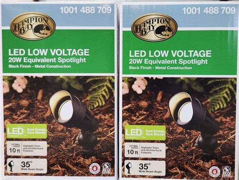 2 Hampton Bay Led Low Voltage 20w Equivalent Spotlights Black Finish Metzger Property Services