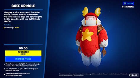 Free Pc Exclusive Guff Gringle Skin Fortnite Chapter Winterfest