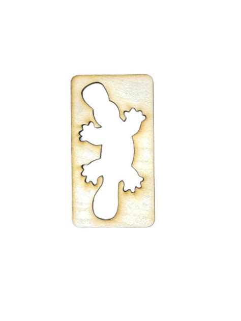 Stencil Of A Platypus Laser Cut In Wood Suitable For Decoration And