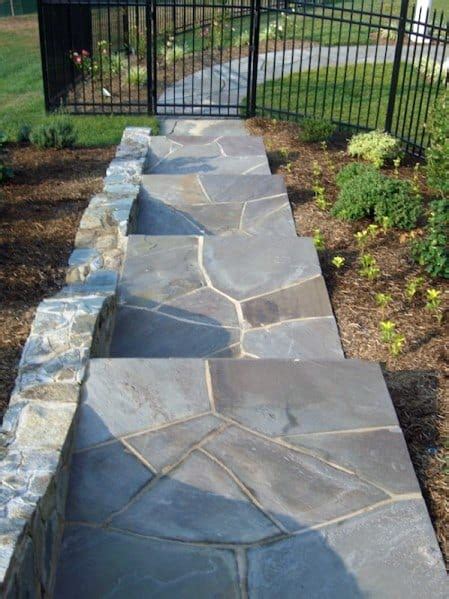 Top 40 Best Flagstone Walkway Ideas - Hardscape Path Designs