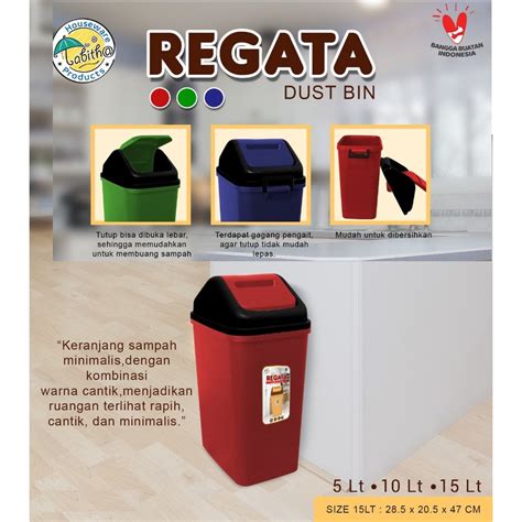 Jual Tempat Sampah Tong Sampah Swing Tabtiha Original Dust Bin Liter