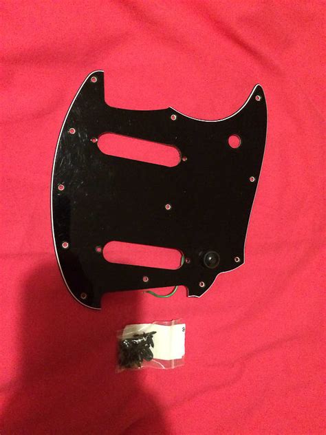 Wd Music Custom Pickguards Fender Mustang Offset Black Reverb