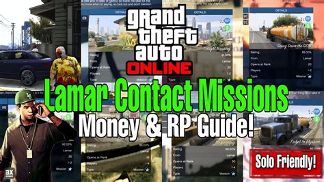 Gta Online Lamar Contact Missions Money Rp Guide Youtube