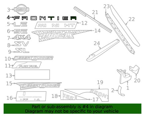 2005 2021 Nissan Frontier Tailgate Emblem 93494 Ea800 Nissan Parts Plus