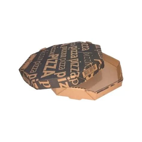 Caixa Parda De Pizza Oitavada 35cm 25 Unidades