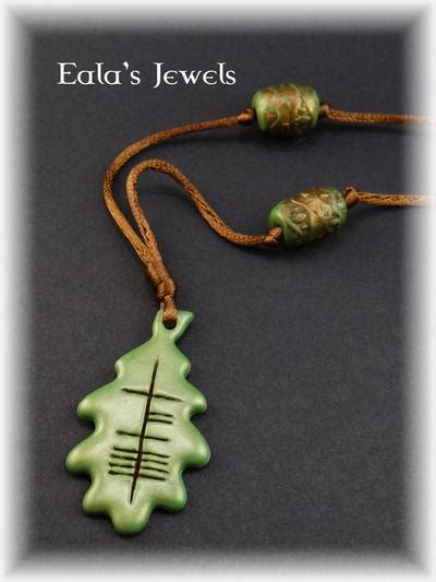 Ogham Leaf Pendant By Shatiel85 On Deviantart