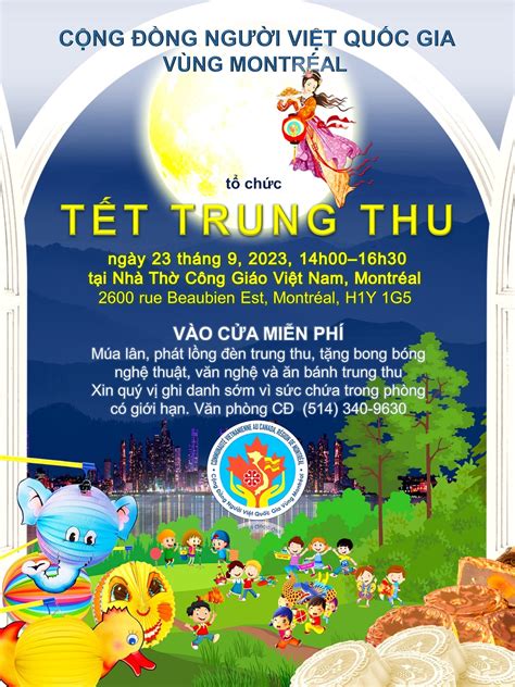 TẾT TRUNG THU – 23/9/2023 – CỘNG ĐỒNG NGƯỜI VIỆT QUỐC GIA VÙNG MONTRÉAL