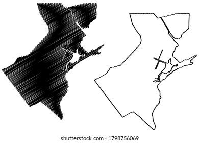 Portmore City Jamaica Island Map Vector Stock Vector (Royalty Free ...