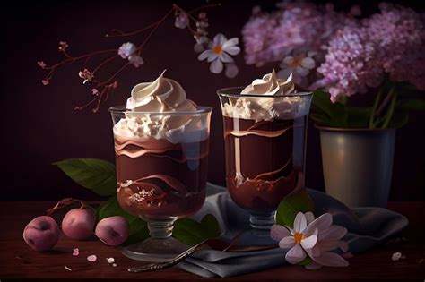 Premium Photo Hot Chocolate With Whipped Creamgenerative Ai