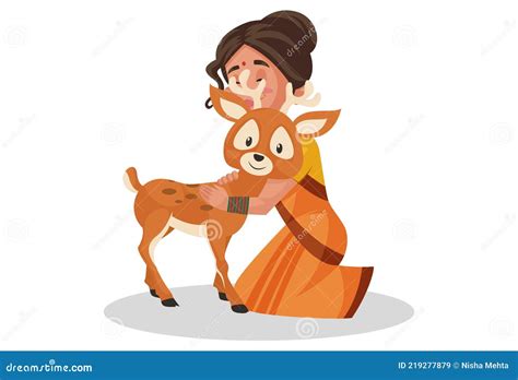 Goddess Sita Vector Cartoon Illustration 219277859