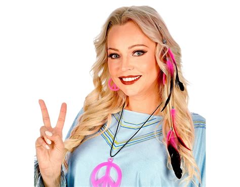 Hippie 60s Haarclip Roze Partywinkel