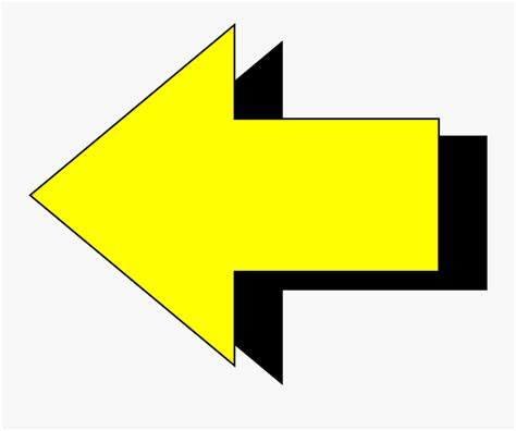 Arrows Clip Art Yellow Arrow Pointing Left Free Transparent Clipart