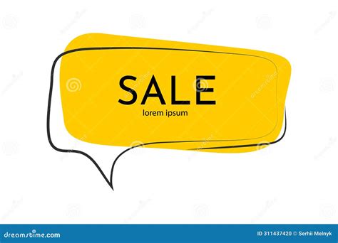 Flat Sale Speech Bubble Stock Vector Illustration Of Price 311437420