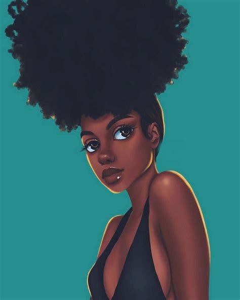 Download Black Girl Aesthetic Digital Art Portrait Wallpaper