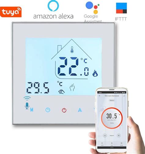 Acurel Dotykowy Termostat Wifi Regulator Sterownik Bia Y A Czujnik