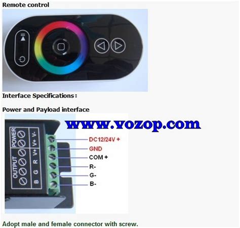 Rf Touch Color Wheel Deluxe Remote Rgb Led Controller V V